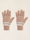 Women Camel Brown Self Design Gloves