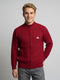 Men Red Self Design Turtle Neck Full Sleeve Cardigan