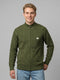 Men Green Self Design Turtle Neck Full Sleeve Pullover