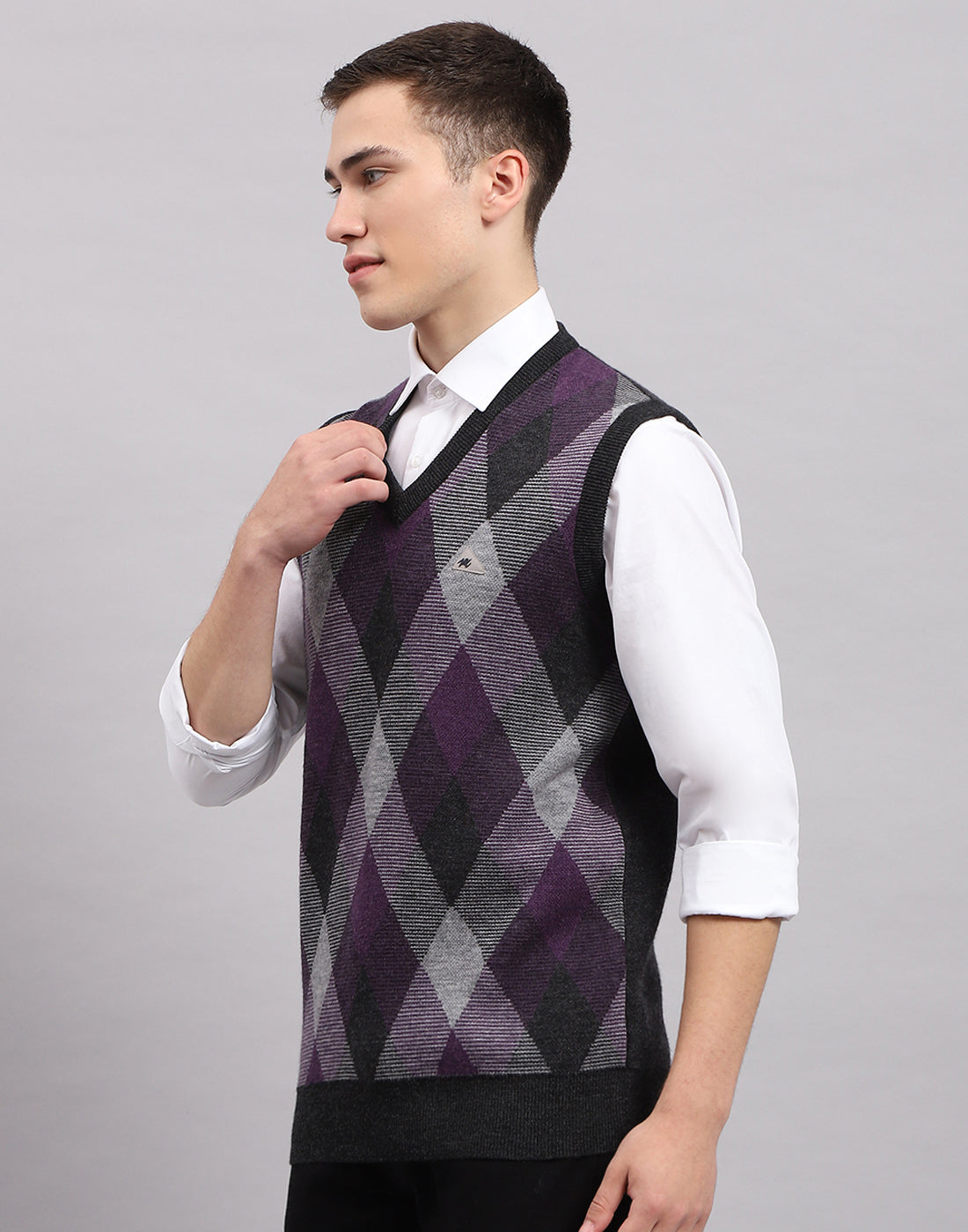 Men's V-Neck Sleeveless Sweater Vest Casual Fashion Solid Color