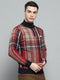 Men Navy Blue Printed High Neck Full Sleeve Pullover