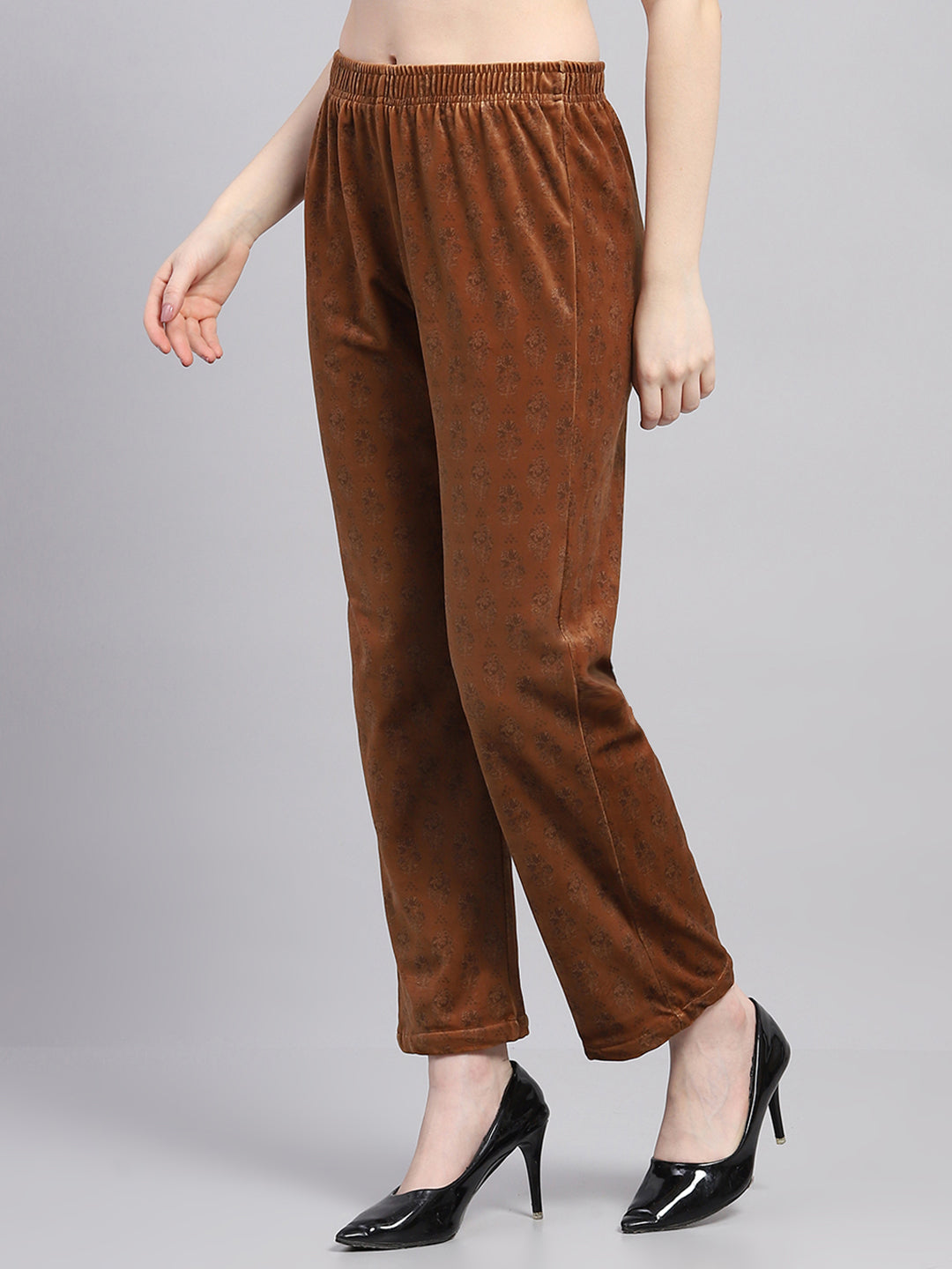 Women Mustard Designer Round Neck Full Sleeve Kurtis Set for Winter