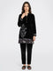Women Black Designer V Neck Full Sleeve Kurtis Set for Winter