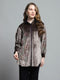 Women Brown Self Design Collar Full Sleeve Winter Shirt