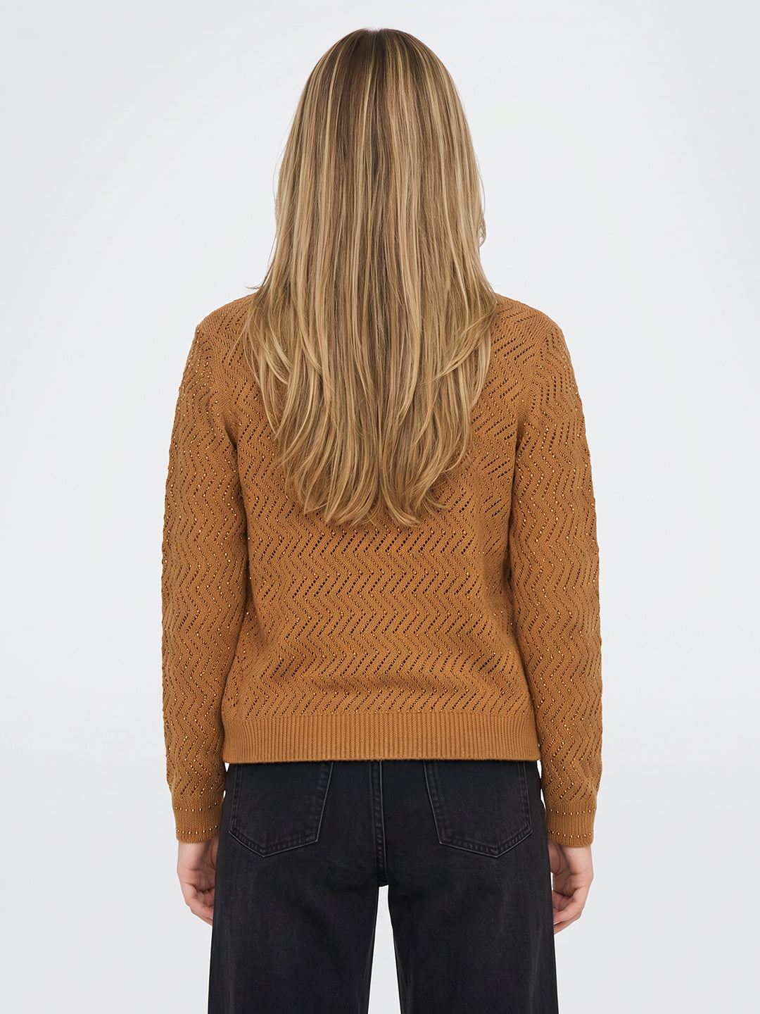 Women Mustard Self Design Front Open Full Sleeve Cardigan
