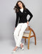 Women Black Self Design V Neck Full Sleeve Cardigan