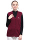 Women Maroon Self Design V Neck Sleeveless Cardigan