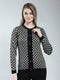 Women Black Self Design Round Neck Full Sleeve Cardigan