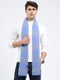 Men Blue Self Design Angoora Muffler