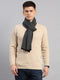 Men Black Printed Blend Wool Muffler