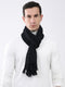 Men Black Solid Pure Wool Muffler