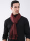 Men Maroon Solid Pure Wool Muffler