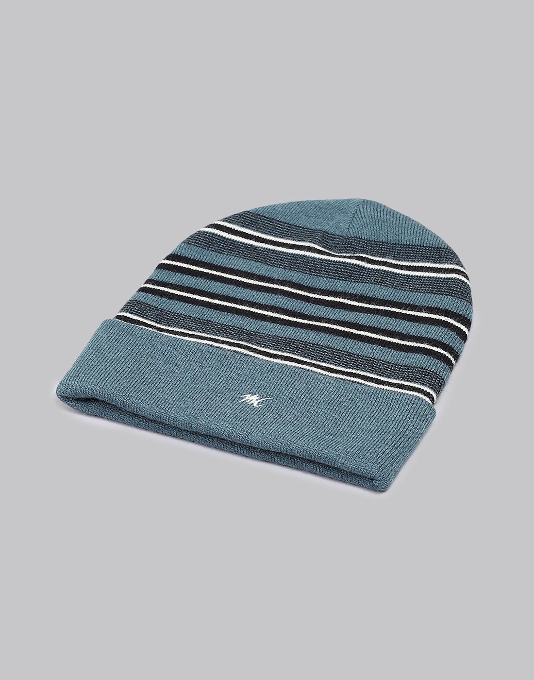 Men Green Printed Pure Wool Cap