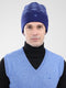 Men Blue Self Design Cap