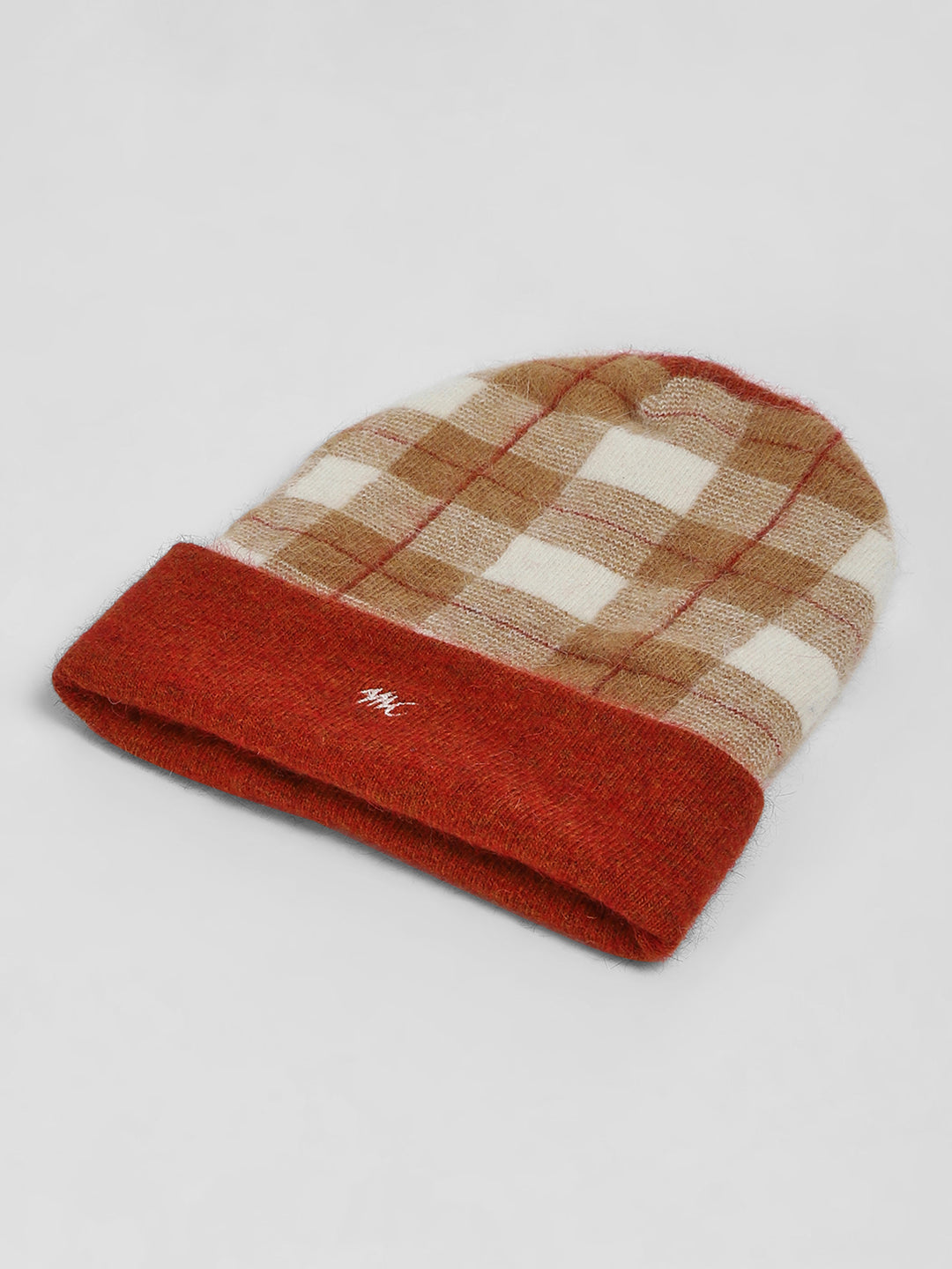 Men Rust Self Design Cap