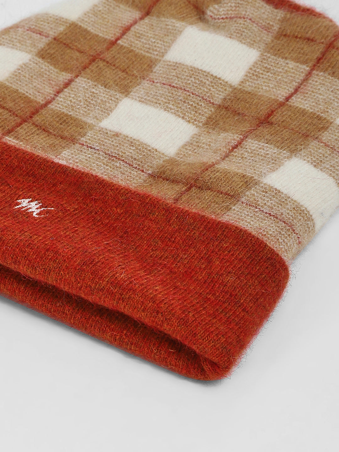 Men Rust Self Design Cap