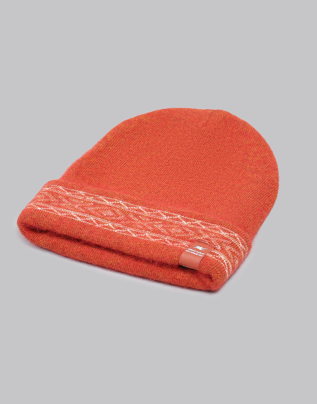 Men Rust Printed Angoora Cap