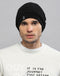 Men Black Printed Blend Wool Cap
