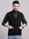 Luxuria Men Black Solid V Neck Sleeveless Cardigan