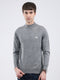 Men Grey Solid Turtle Neck Full Sleeve Pullover