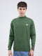 Men Green Solid Turtle Neck Full Sleeve Pullover
