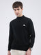 Men Black Solid Turtle Neck Full Sleeve Pullover