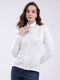 Women White Self Design V Neck Full Sleeve Cardigan