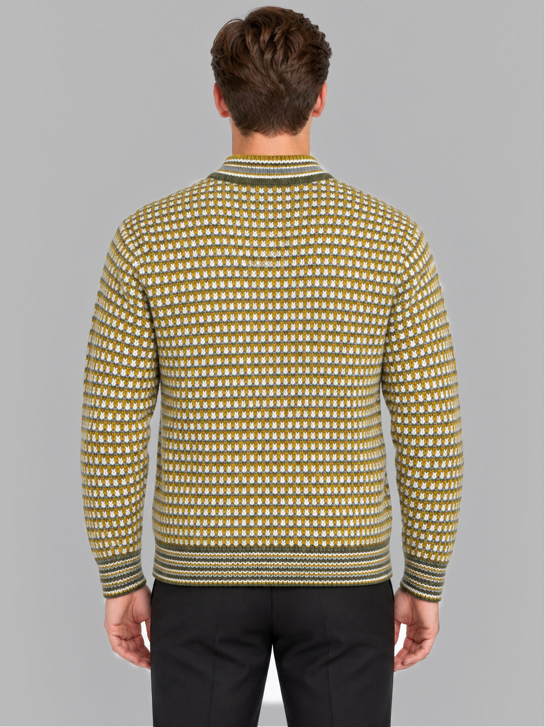 Men Green Designer Turtle Neck Full Sleeve Pullover
