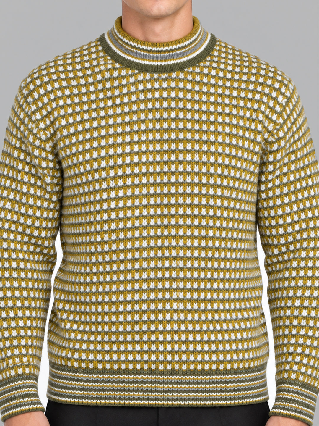 Men Green Designer Turtle Neck Full Sleeve Pullover