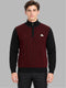 Men Black Jacquard Collar Full Sleeve Pullover