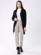 Women Black Solid Front Open Full Sleeve Cardigan