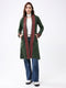Women Olive Self Design Collar Full Sleeve Cardigan