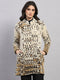 Women Multicolor Self Design Round Neck Full Sleeve Knitted Coat