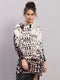 Women Multicolor Self Design Round Neck Full Sleeve Knitted Coat