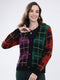 Women Multicolor Self Design V Neck Full Sleeve Cardigan