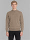 Men Brown Solid Turtle Neck Full Sleeve Pullover