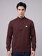 Men Maroon Solid High Neck Full Sleeve Pullover