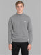Men Grey Solid Turtle Neck Full Sleeve Pullover