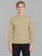 Men Camel Brown Solid Turtle Neck Full Sleeve Pullover