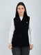 Women Black Solid V Neck Sleeveless Cardigan