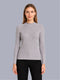 Women Purple Solid High Neck Full Sleeve Sceavy