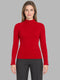 Women Red Solid High Neck Full Sleeve Sceavy