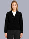 Women Black Self Design V Neck Full Sleeve Cardigan