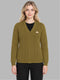 Women Mustard Self Design V Neck Full Sleeve Cardigan