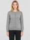 Women Grey Solid V Neck Full Sleeve Cardigan