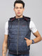 Monte Carlo Men Solid Hooded Sleeveless Bomber Jacket