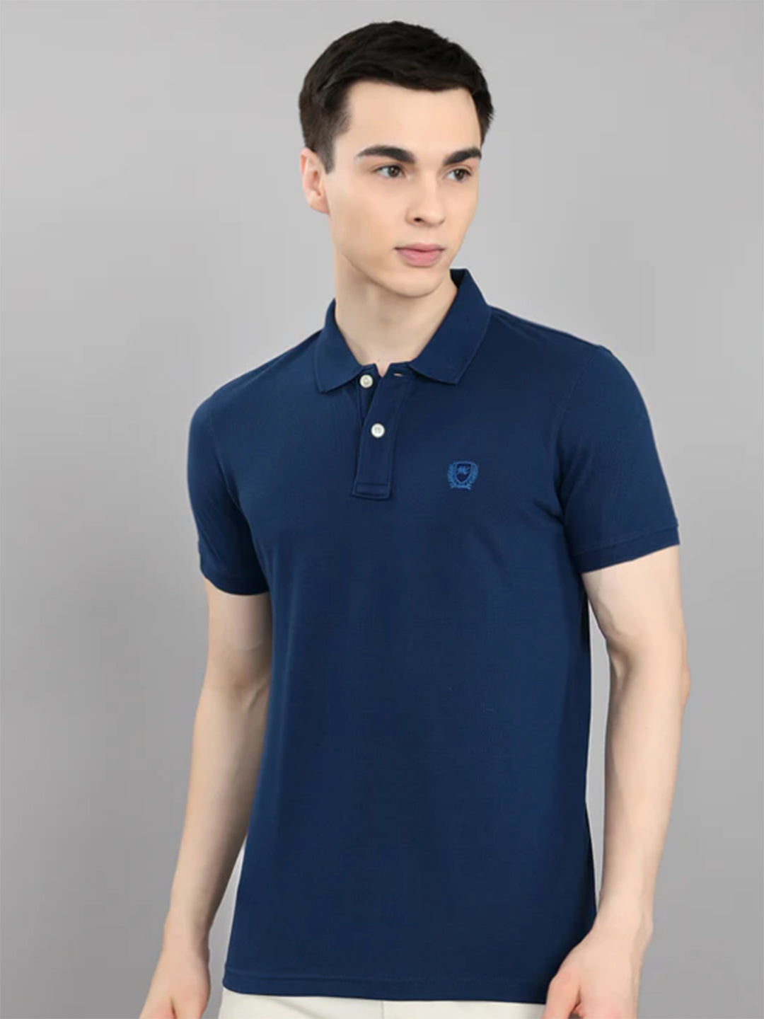 Monte Carlo Men Solid Polo Collar Half Sleeve T-Shirt