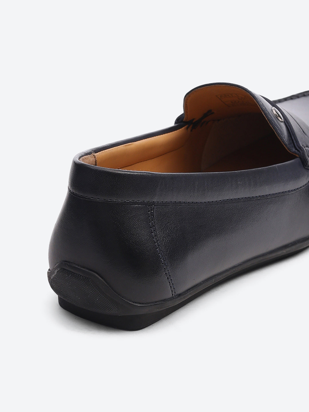 Men Navy Blue Slip on Genuine Leather Loafers