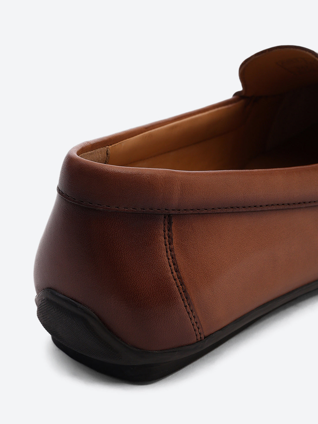 Men Tan Slip on Genuine Leather Loafers