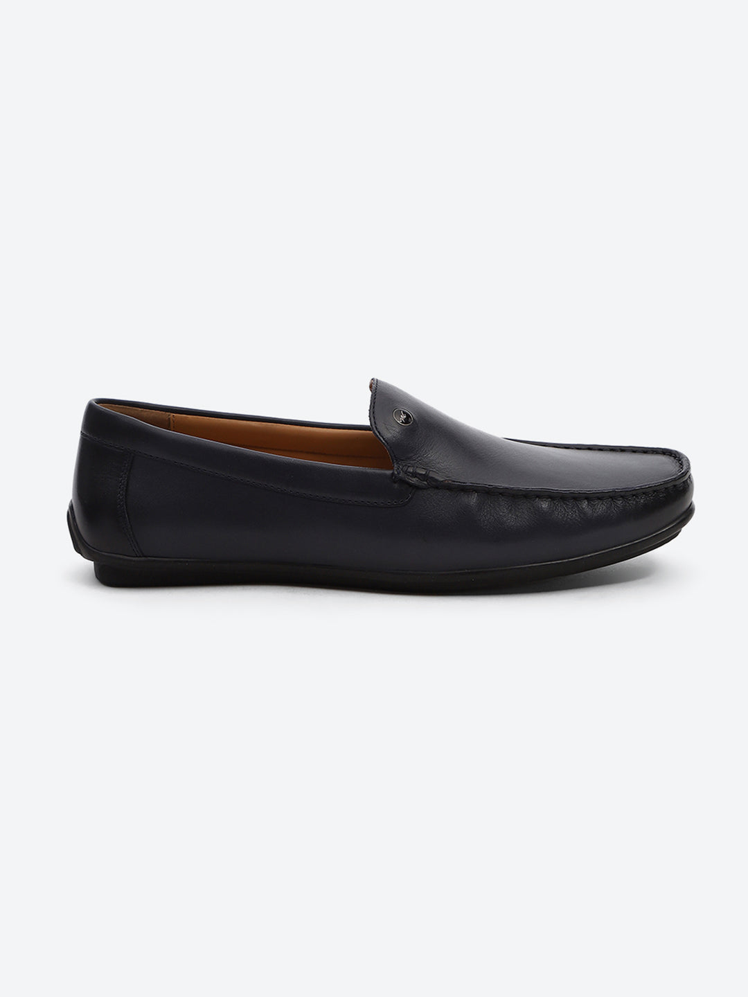 Men Dark Blue Slip on Genuine Leather Loafers